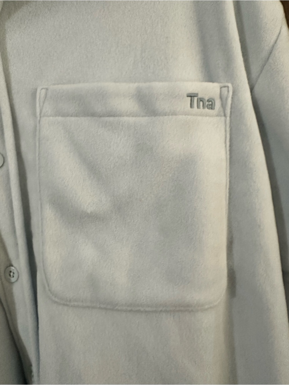 Aritzia TNA Sno Polar Button-Up Shirt Fleece Glacier Blue NWT Size 2XL Cozy - Picture 9 of 16